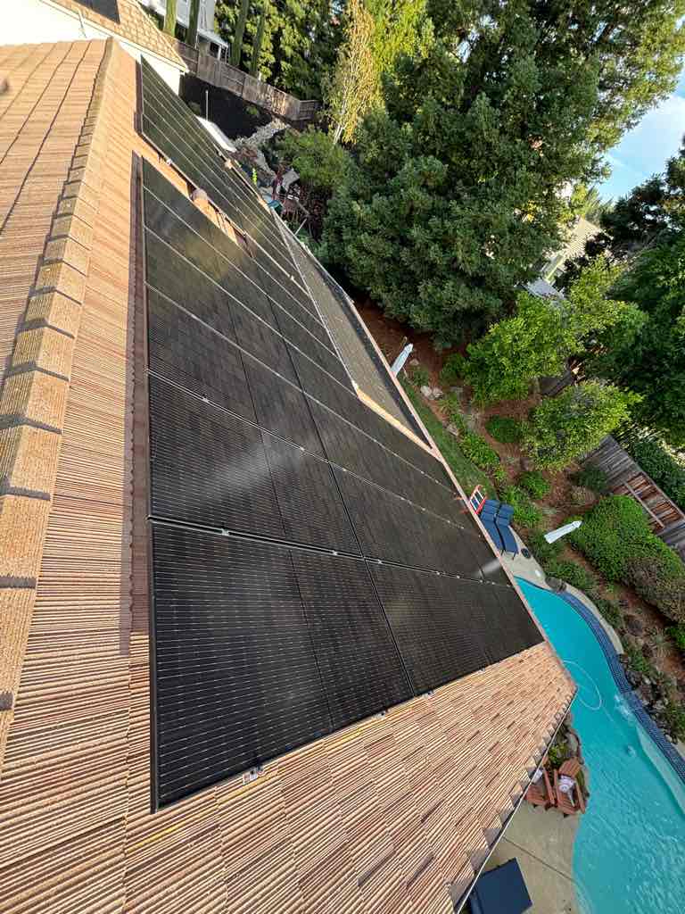Rooftop solar on a Northern California home